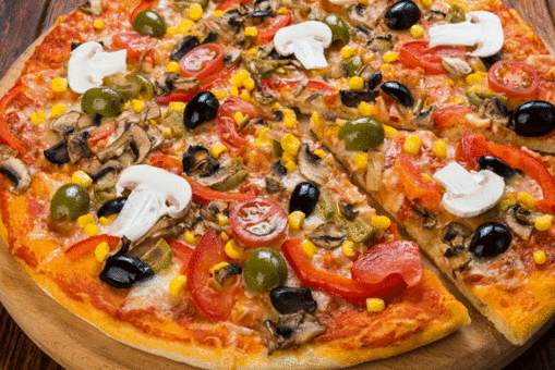 Garden Vegetable Thin Crust Pizza