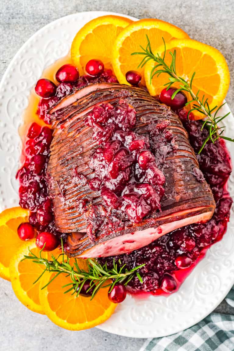 Air Fryer Cranberry Glazed Ham