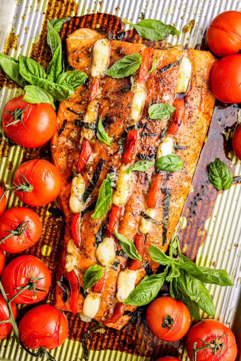Caprese Stuffed Salmon 