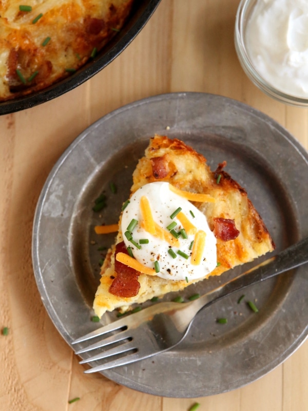 Cheesy Bacon Hash Brown Pie