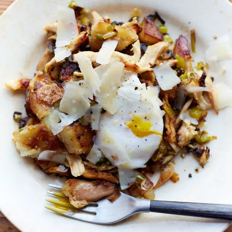 Chicken Hash with Eggs