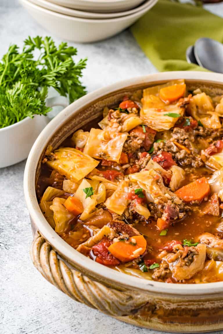 Crockpot Cabbage Roll Soup