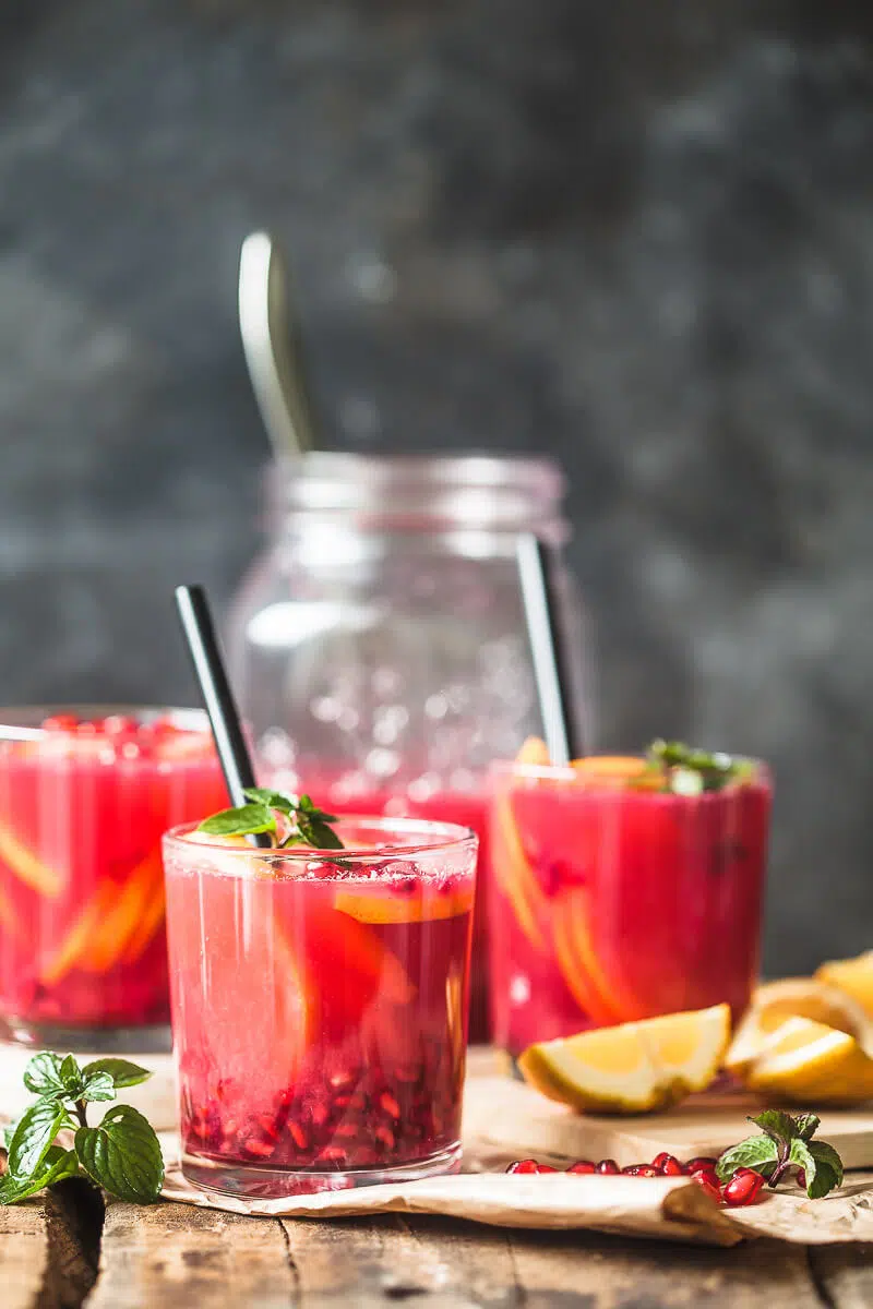 Healthy Orange and Pomegranate Juice