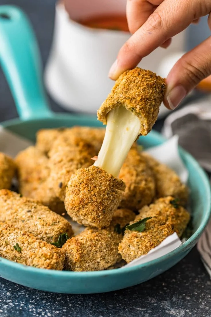 Homemade Baked Mozzarella Sticks