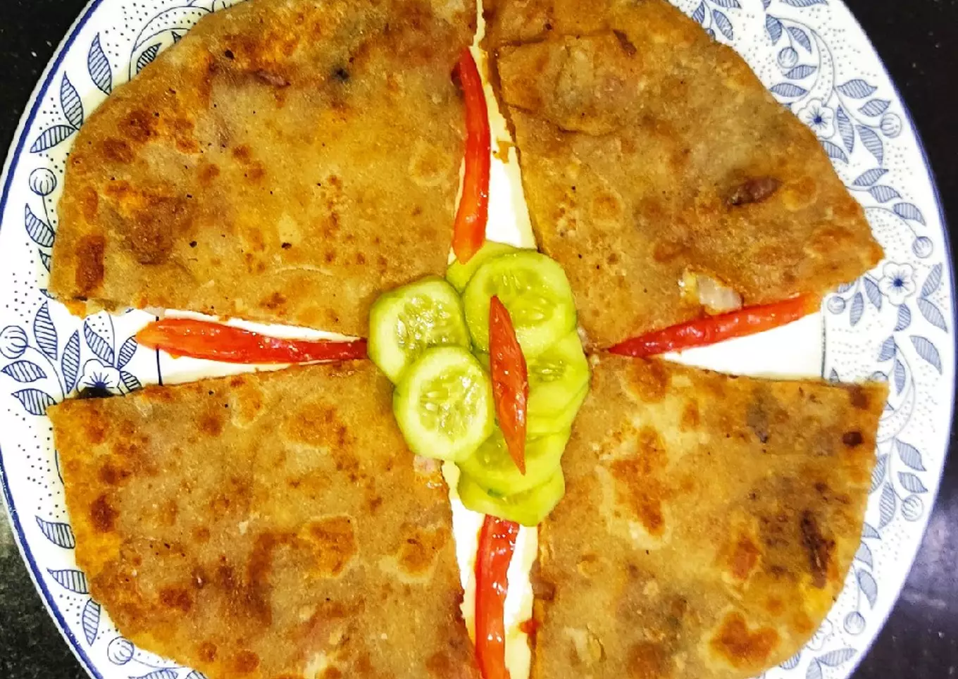 Karachi Cheesy Masala Paratha