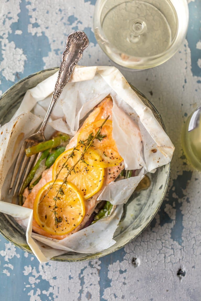 Lemon Butter Salmon in Parchment