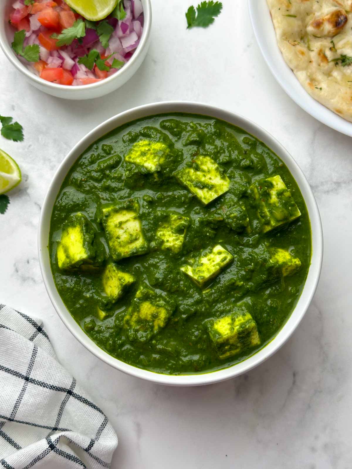 Palak Paneer (Spinach and Cottage Cheese Curry)