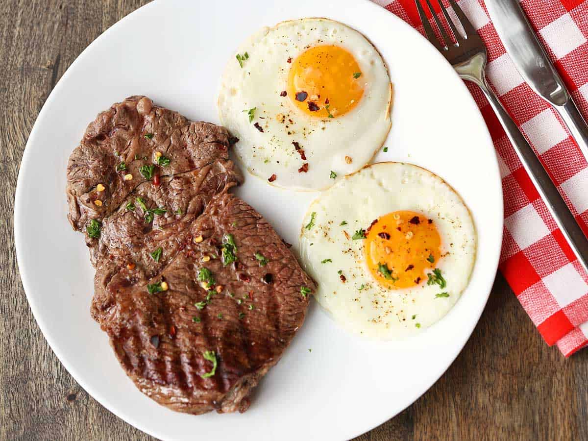 STEAK AND EGGS