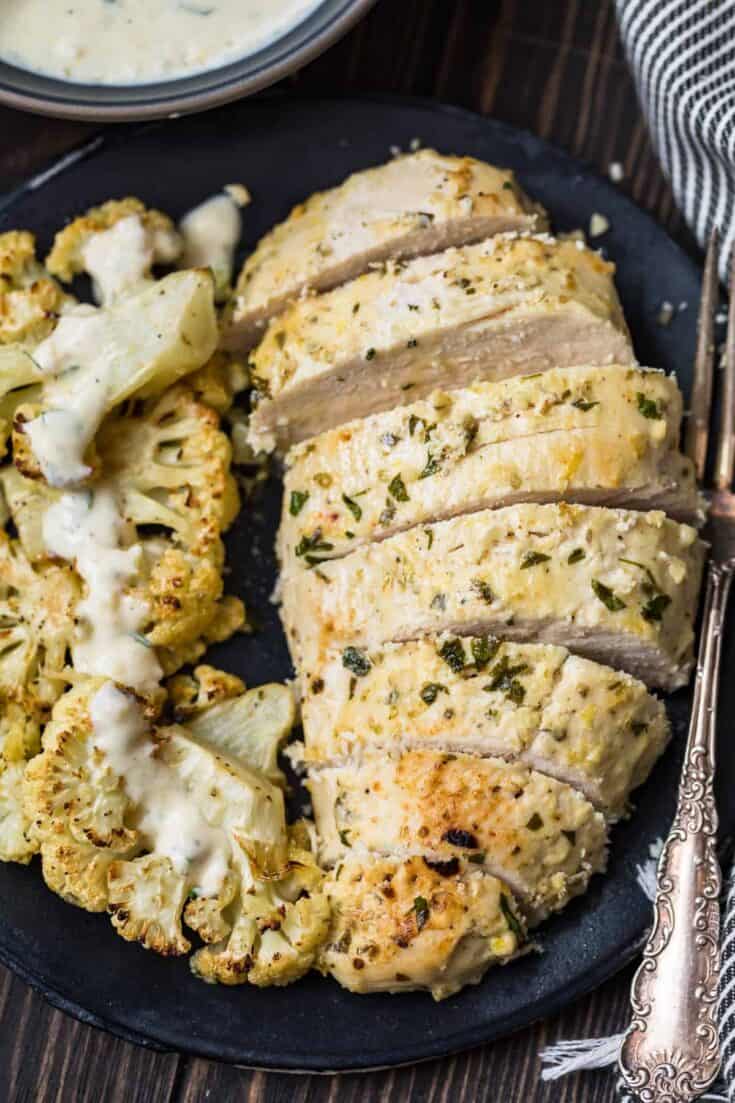 Sheet Pan Greek Chicken and Cauliflower