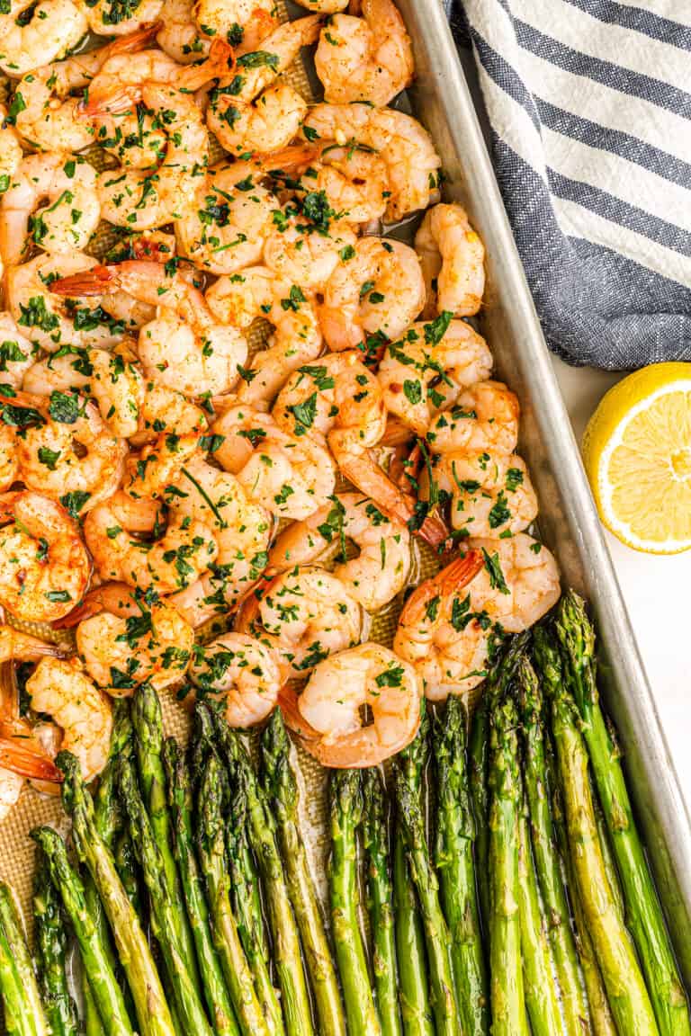 Shrimp and Asparagus Sheet Pan Meal