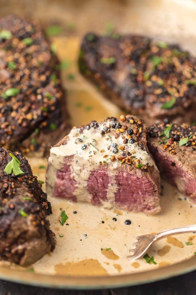 Skillet Steak with Peppercorns
