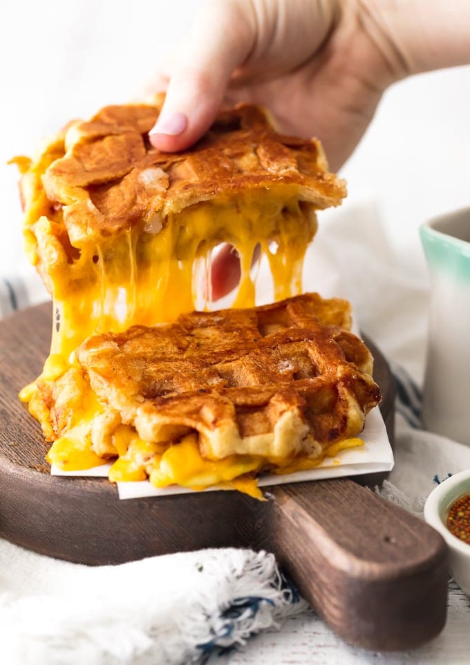 Apple Cheddar Waffle Sandwich