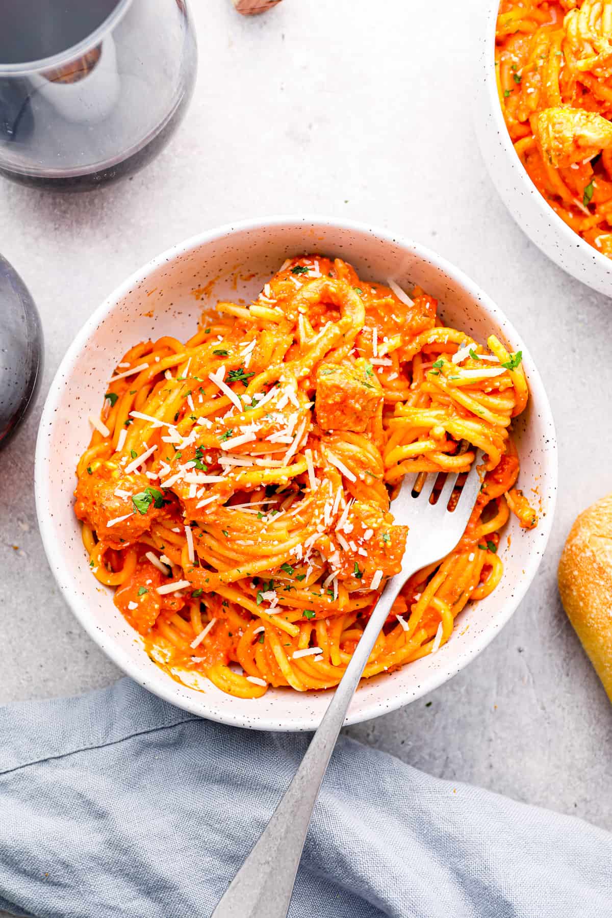Crockpot Chicken Spaghetti