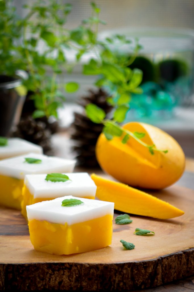 ASIAN MANGO AND COCONUT JELLY