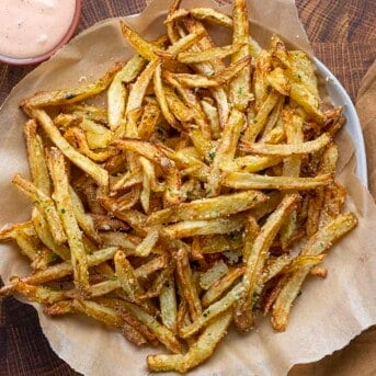 Air Fryer Garlic Parmesan French Fries