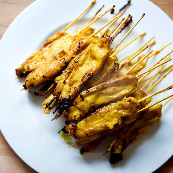 Easy Thai Chicken Satay with Coconut Rice