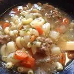 Filipino Beef Macaroni Sopas