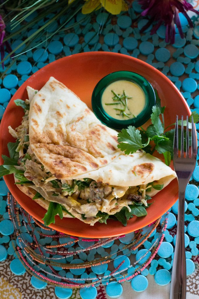 Indian Curry Pulled Chicken Sandwich