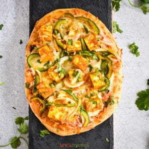 Paneer Naan Pizza