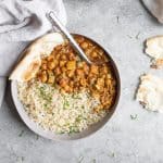 Slow Cooker Butter Chickpeas with Tofu