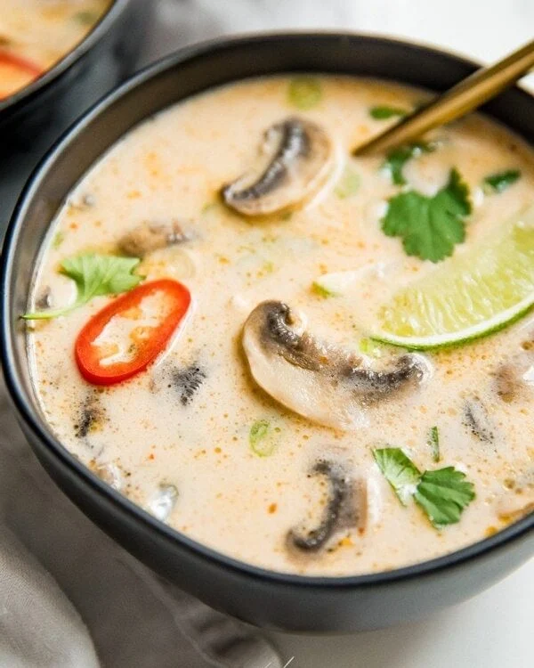 Thai chicken rice soup