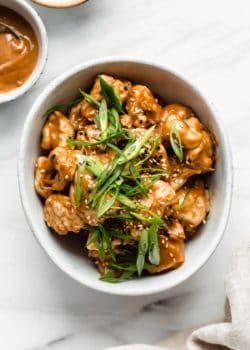 Thai Peanut Cauliflower Wings