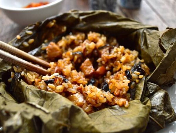 DIM SUM STICKY RICE LOTUS LEAF WRAPS