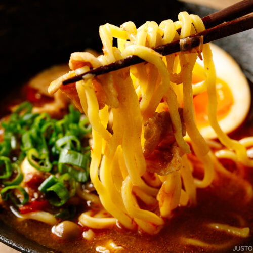 Dipping Ramen Noodles