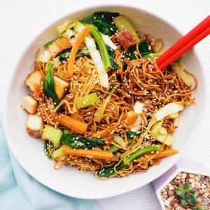 Tofu Vegetable Chow Mein