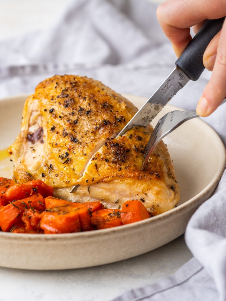 Cast Iron Baked Bone In Chicken Breast