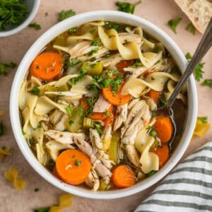 Easy Rotisserie Chicken Noodle