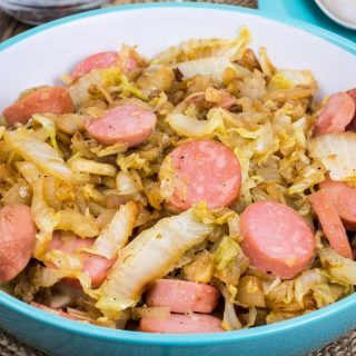 Easy Sausage and Cabbage on White Rice