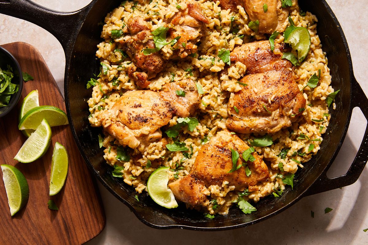 One-Pan Green Chile Chicken Rice