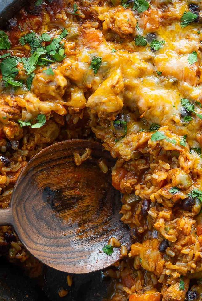 One Skillet Taco Chicken Rice