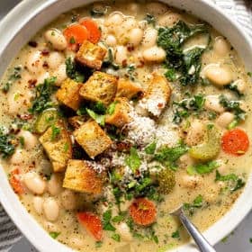 30 Minute White Bean Soup with Kale