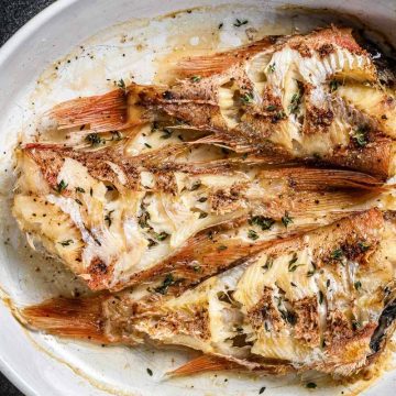 Baked Lemon Garlic Red Snapper