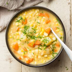 CREAMY VEGAN CORN CHOWDER