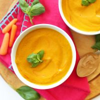 Creamy Thai Carrot Soup with Basil