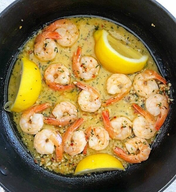 EASY LEMON GARLIC BUTTER SHRIMP