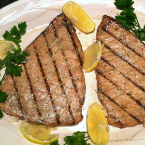 Grilled Marinated Swordfish Italian Style