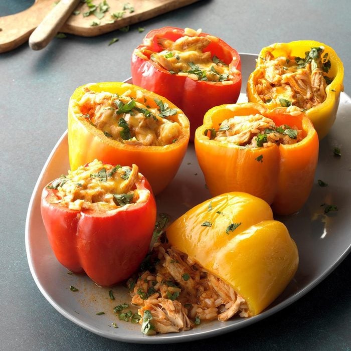 Chicken Enchilada Stuffed Peppers