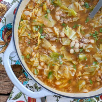 Mexican White Bean and Cabbage Soup