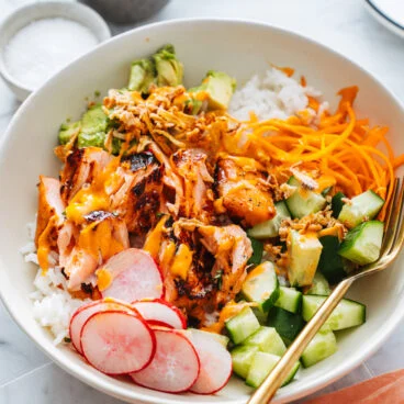 Salmon Rice Crunch Bowl
