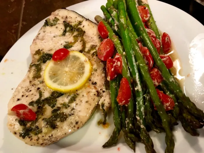 Swordfish With Asparagus Foil Packets
